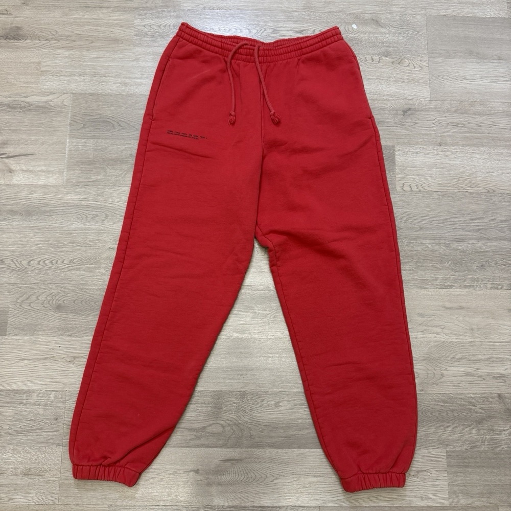 PANGAIA Track Pants Red Organic Recycled Cotton Sweatpants Joggers Size Large